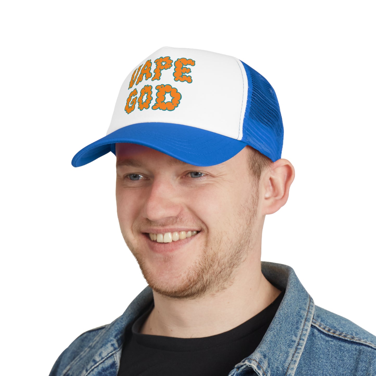 Vape God (Miami Orange) trucker hat