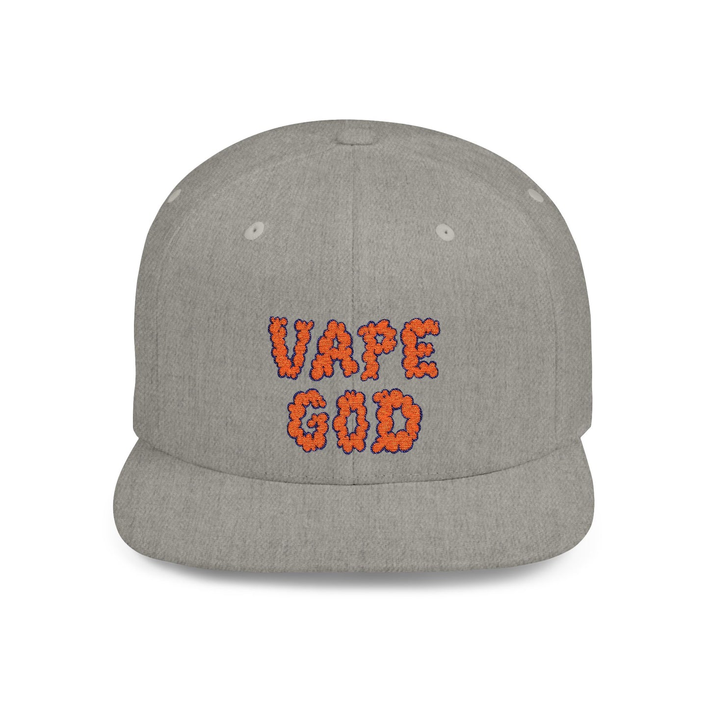 Vape God (Miami Orange) embroidered flat bill snapback hat