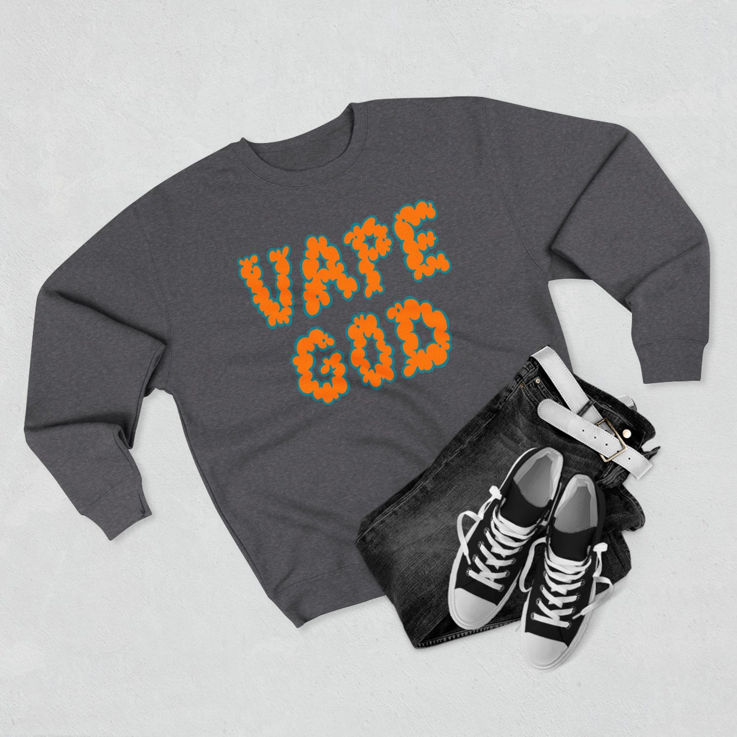 Vape God (Miami Orange) crewneck sweatshirt