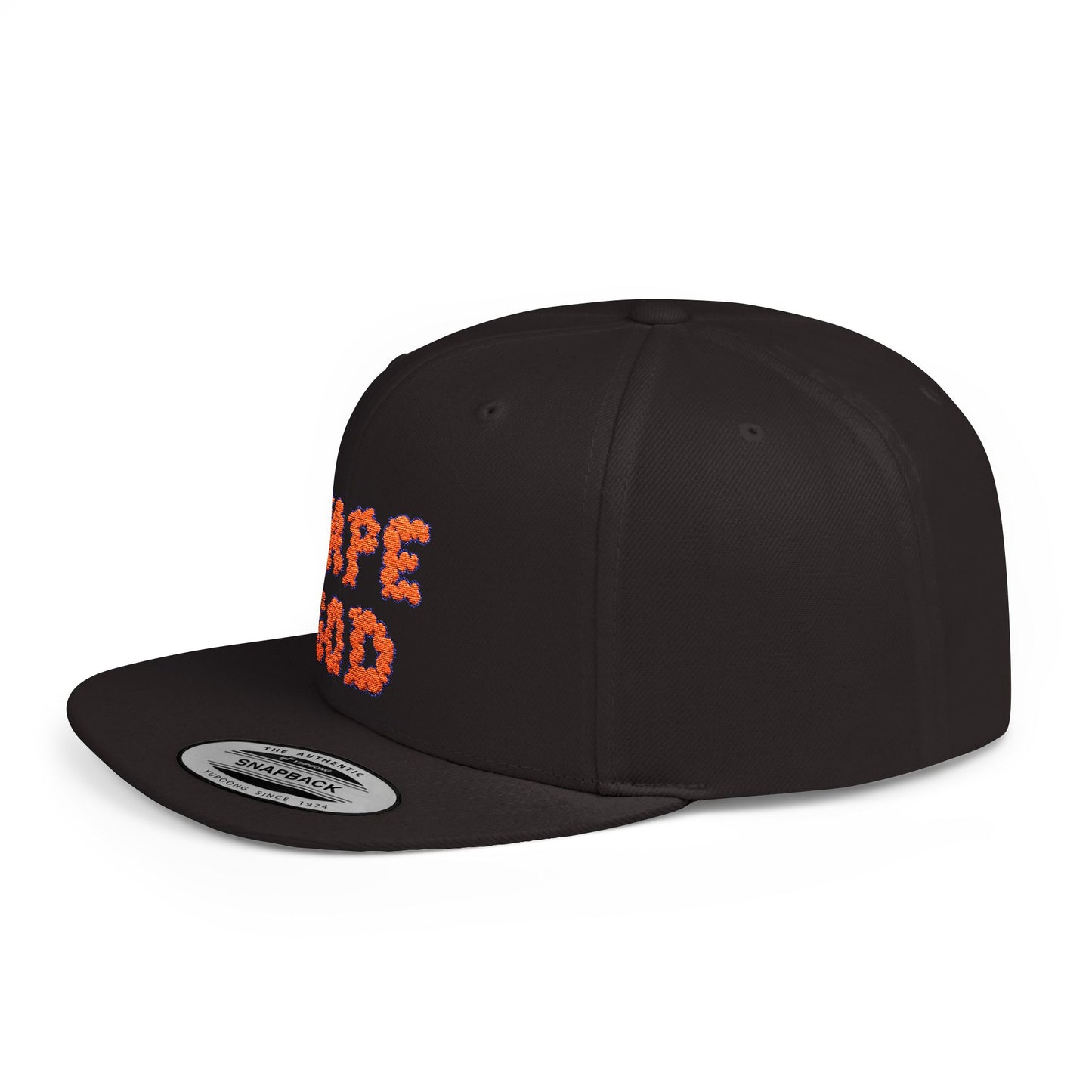 Vape God (Miami Orange) embroidered flat bill snapback hat