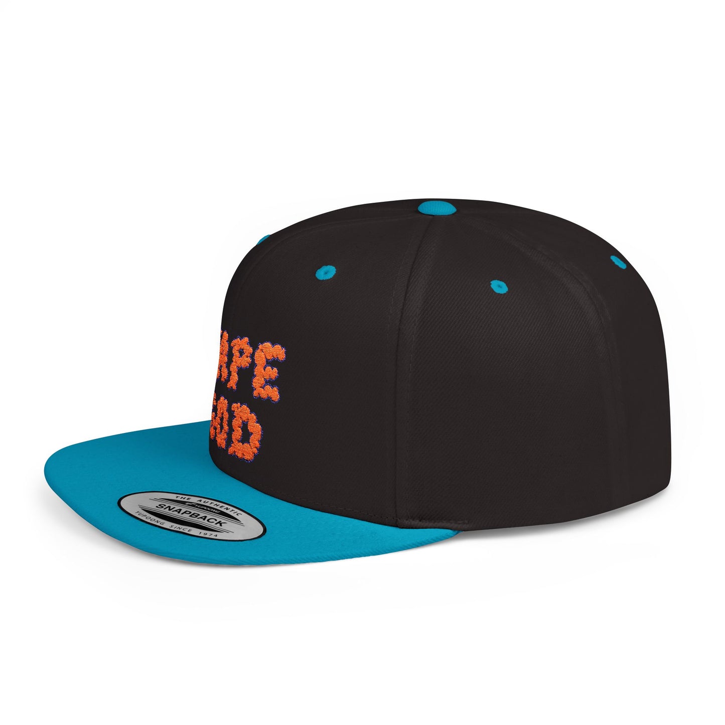 Vape God (Miami Orange) embroidered flat bill snapback hat