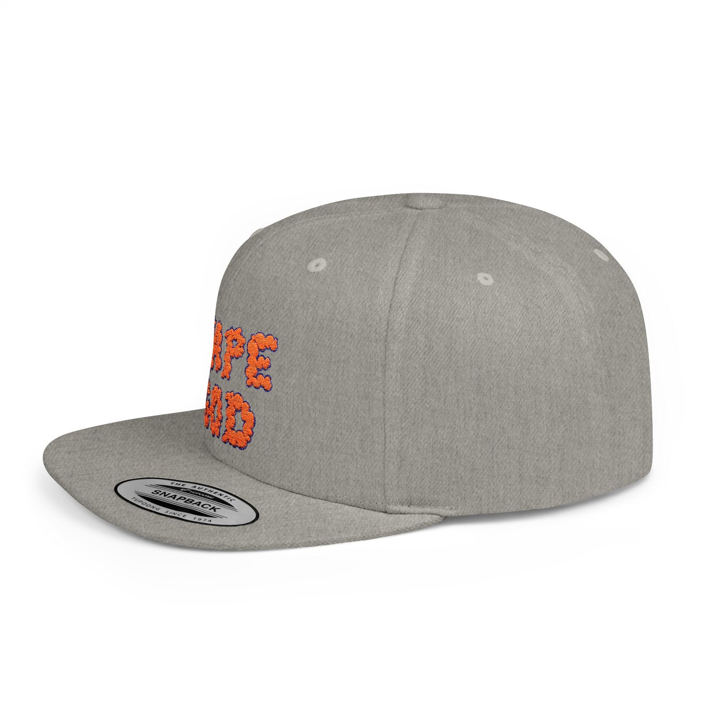 Vape God (Miami Orange) embroidered flat bill snapback hat