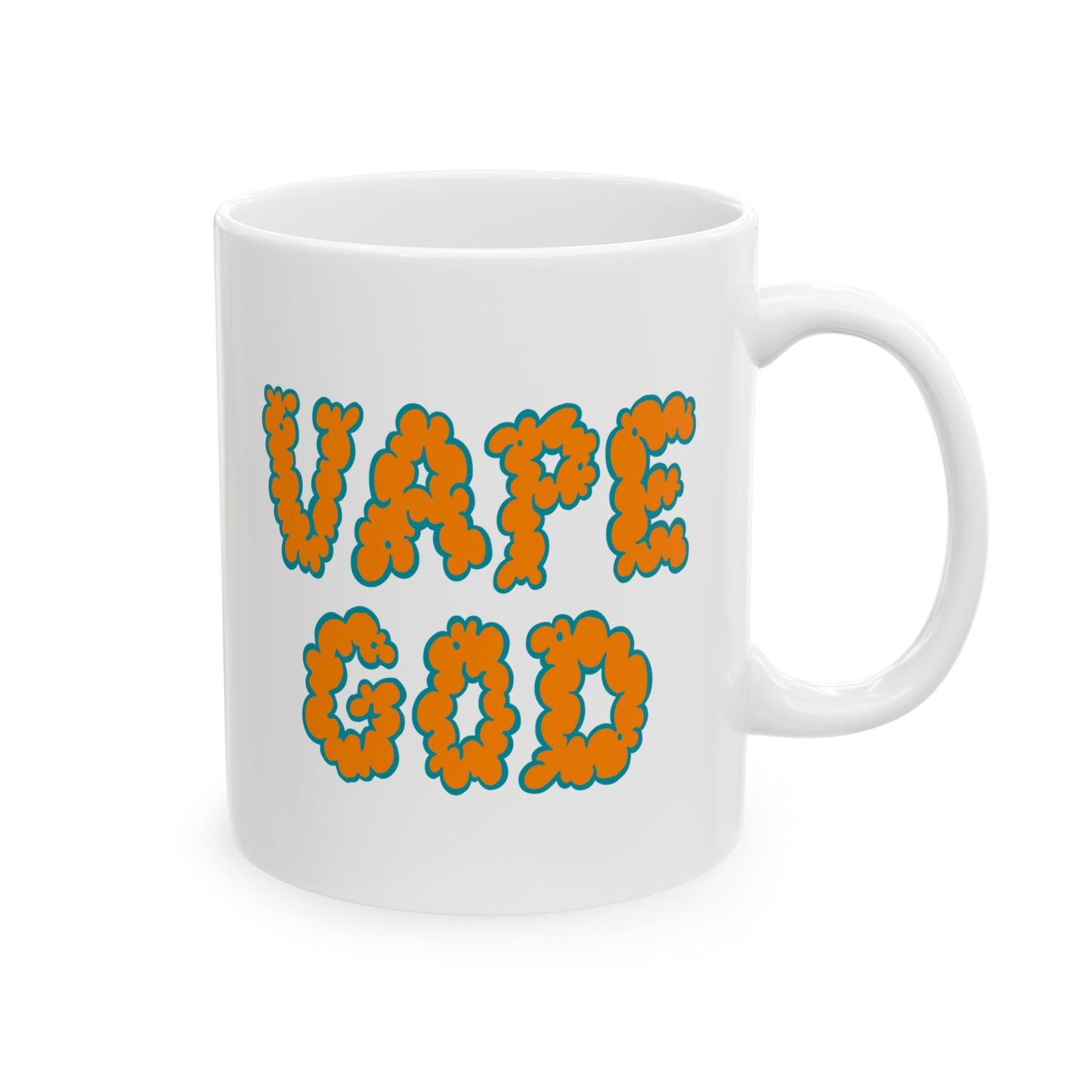 Vape God (Miami Orange) ceramic mug (11oz, 15oz)