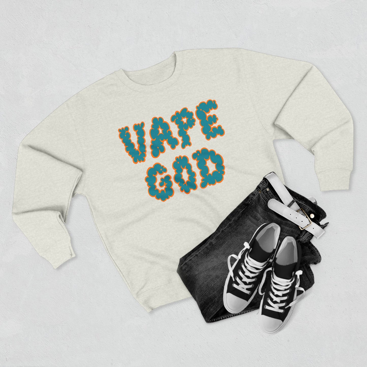 Vape God (Miami Aqua) crewneck sweatshirt
