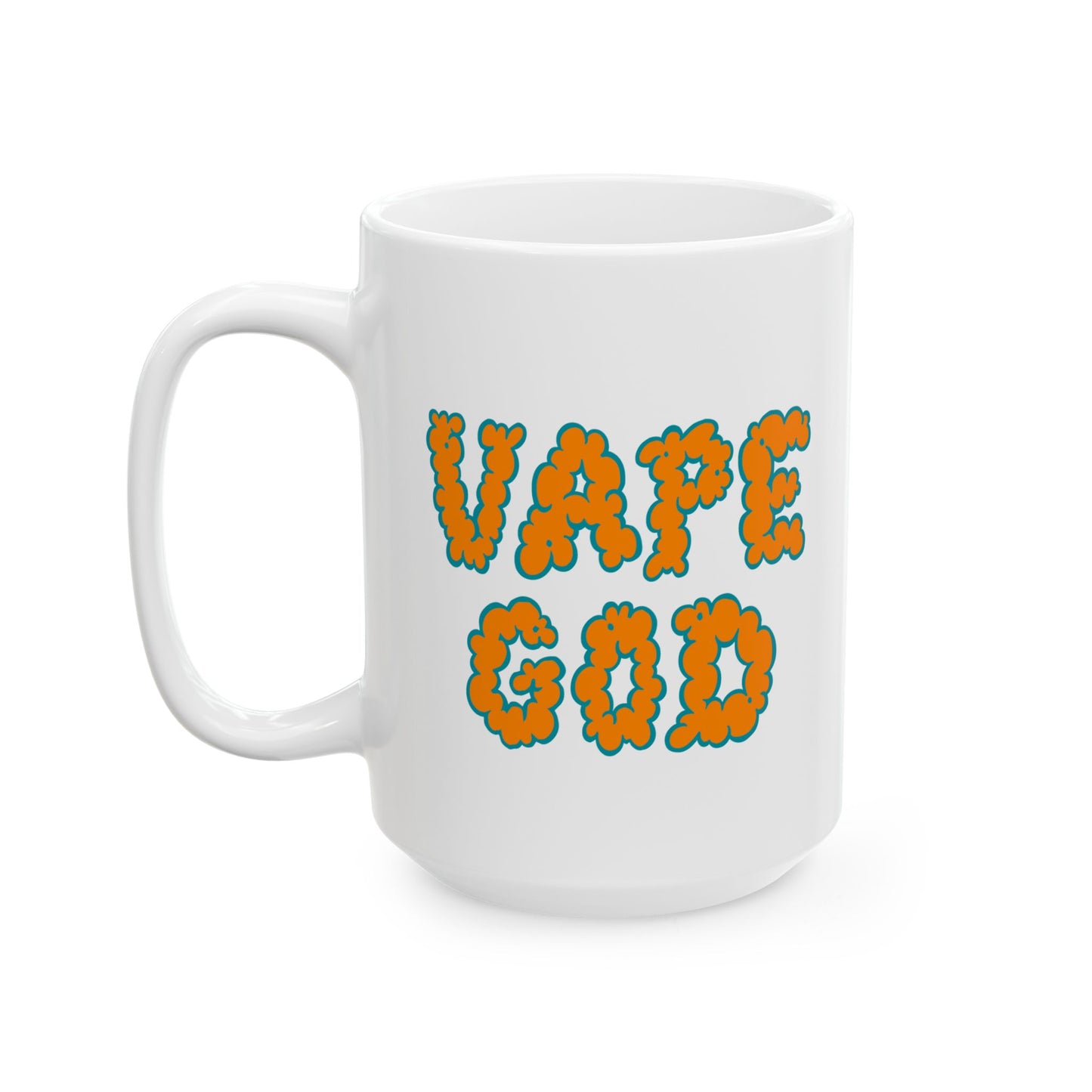 Vape God (Miami Orange) ceramic mug (11oz, 15oz)