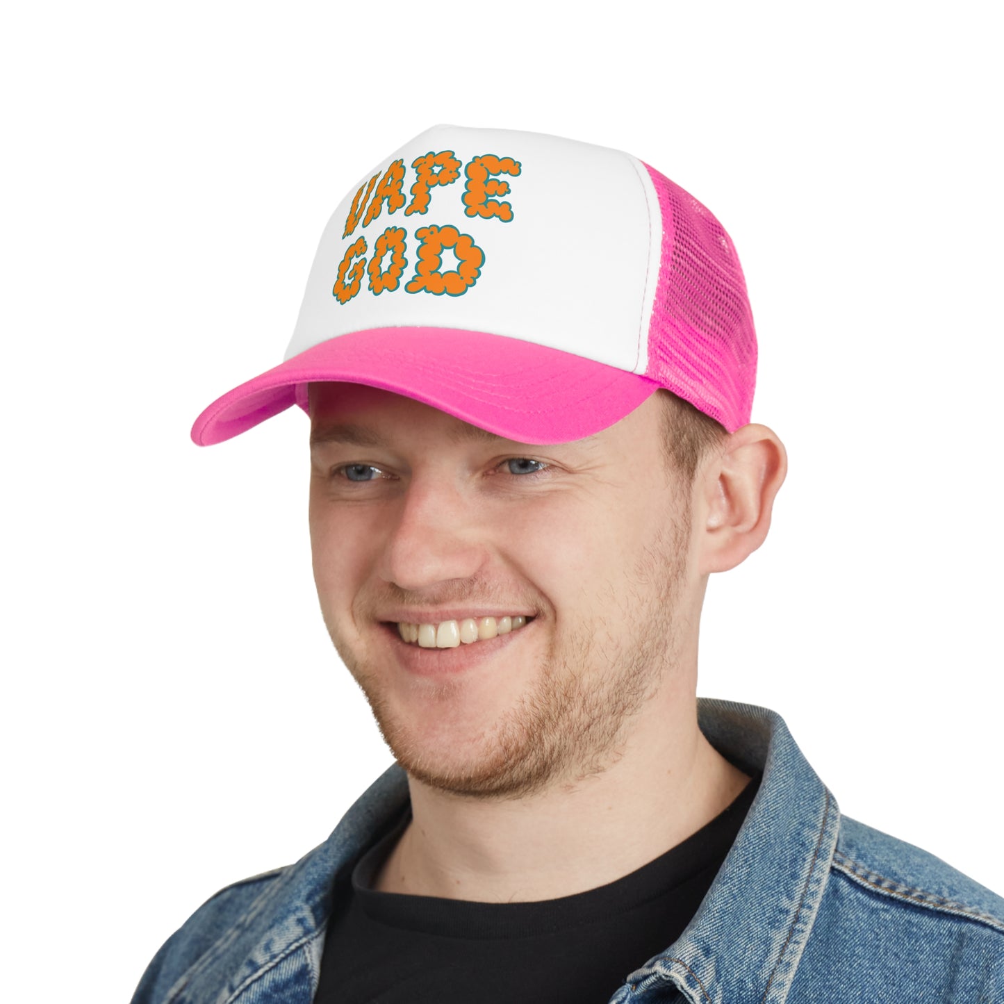 Vape God (Miami Orange) trucker hat