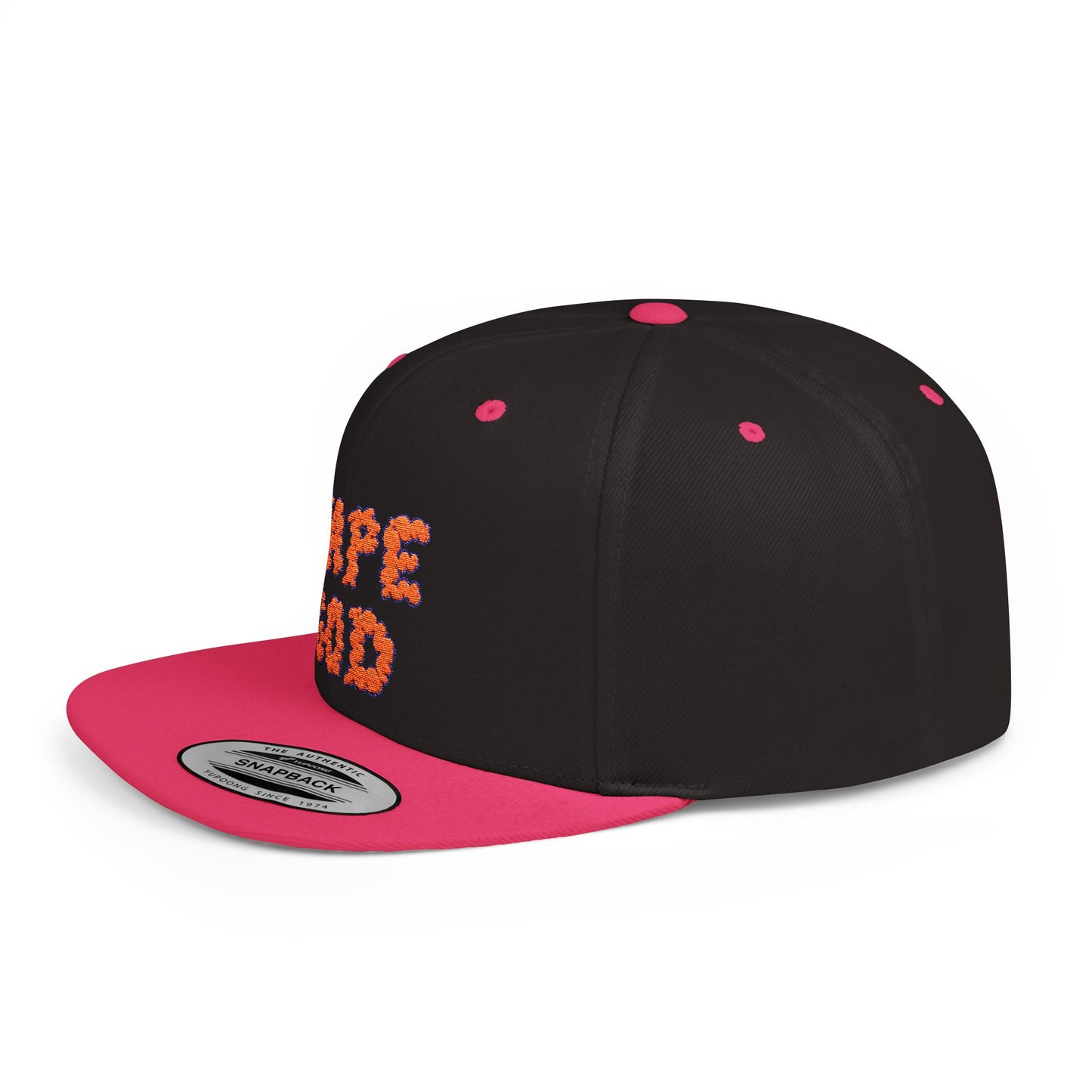 Vape God (Miami Orange) embroidered flat bill snapback hat