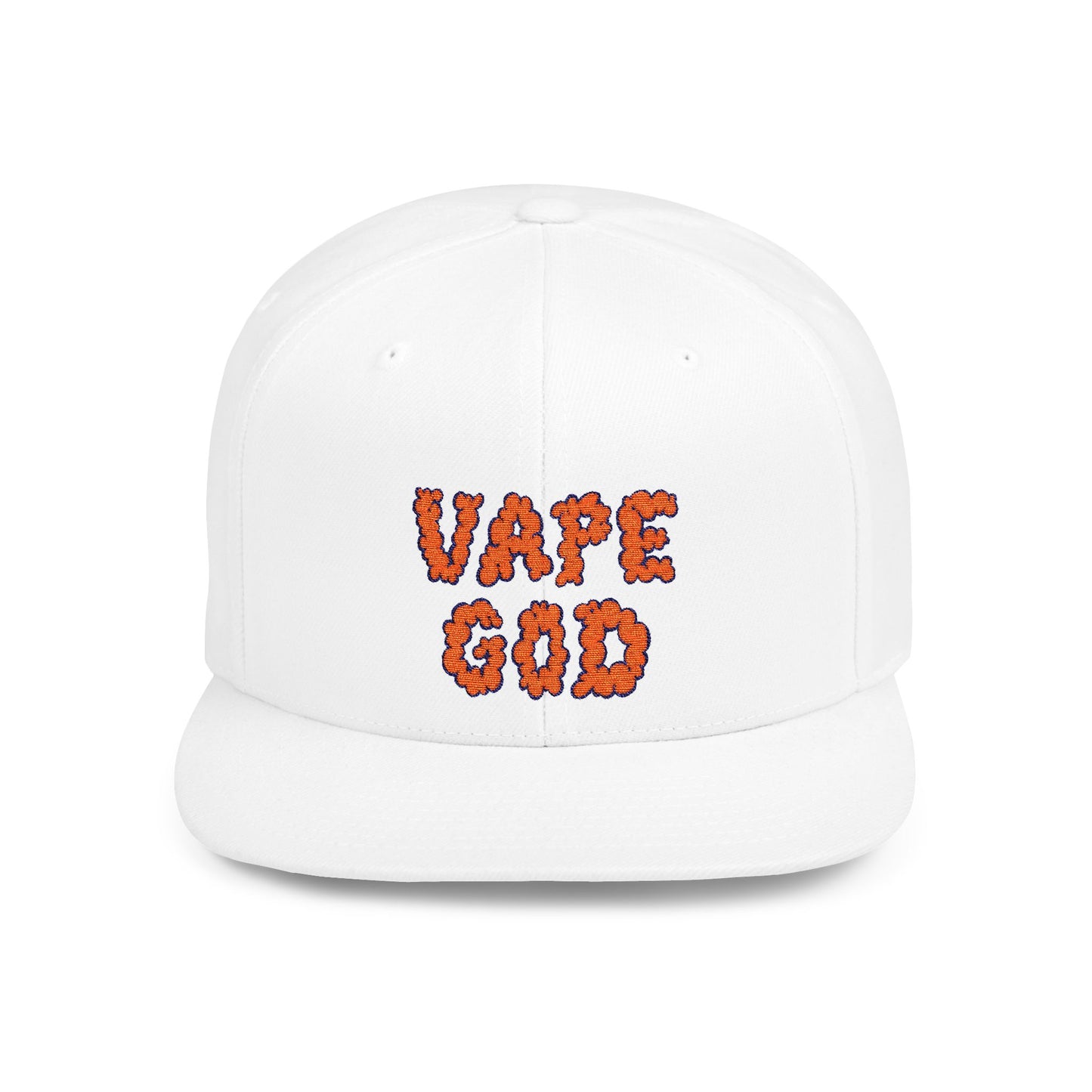 Vape God (Miami Orange) embroidered flat bill snapback hat