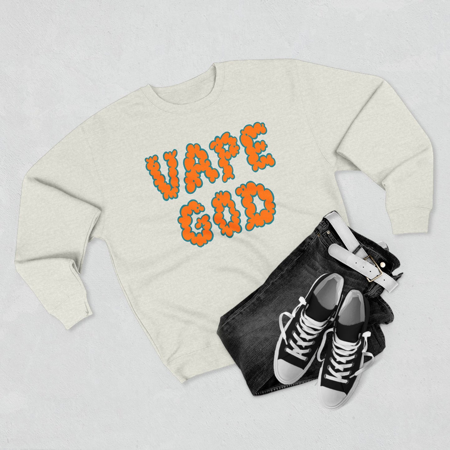 Vape God (Miami Orange) crewneck sweatshirt
