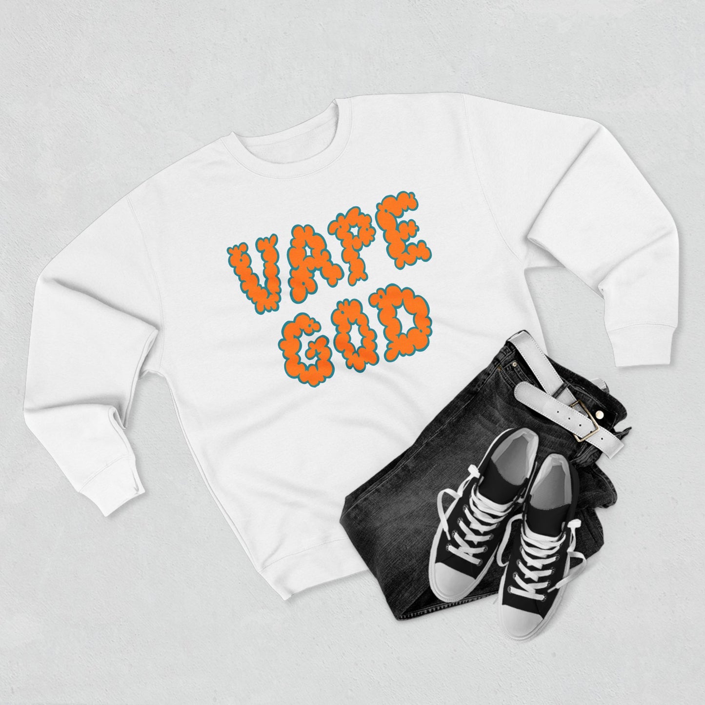 Vape God (Miami Orange) crewneck sweatshirt
