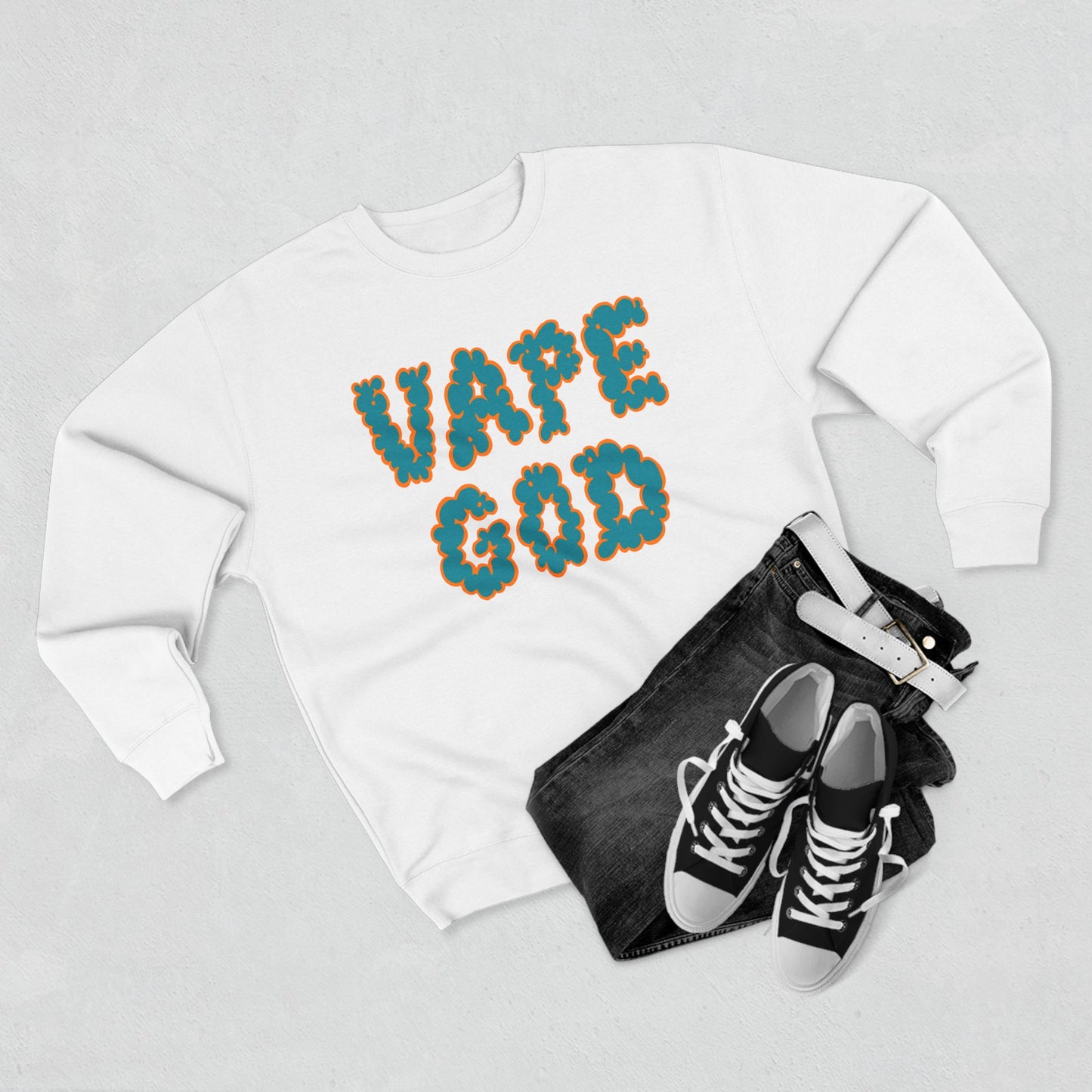 Vape God (Miami Aqua) crewneck sweatshirt