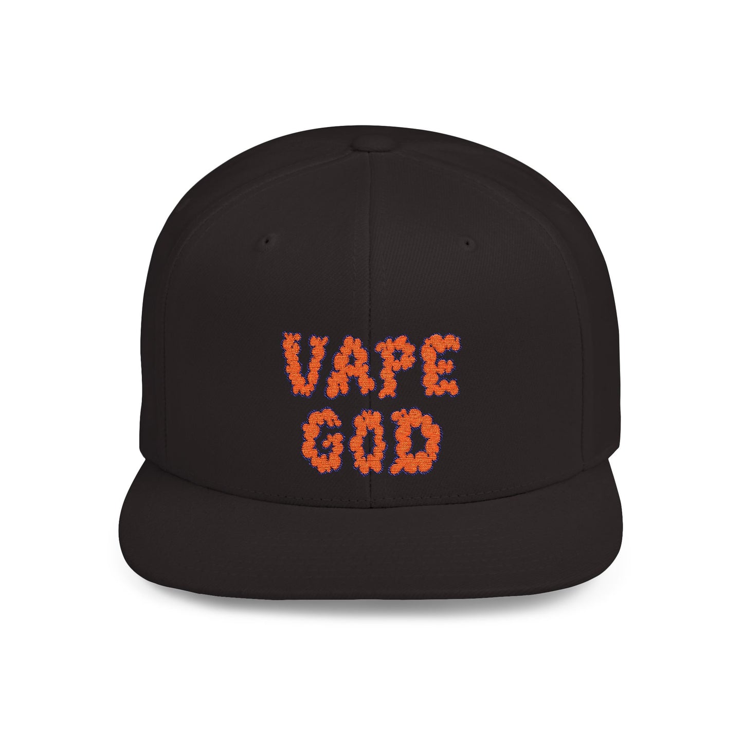 Vape God (Miami Orange) embroidered flat bill snapback hat