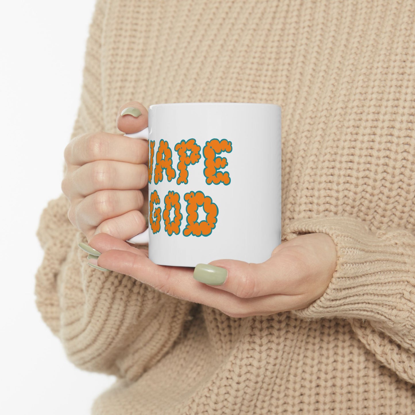 Vape God (Miami Orange) ceramic mug (11oz, 15oz)