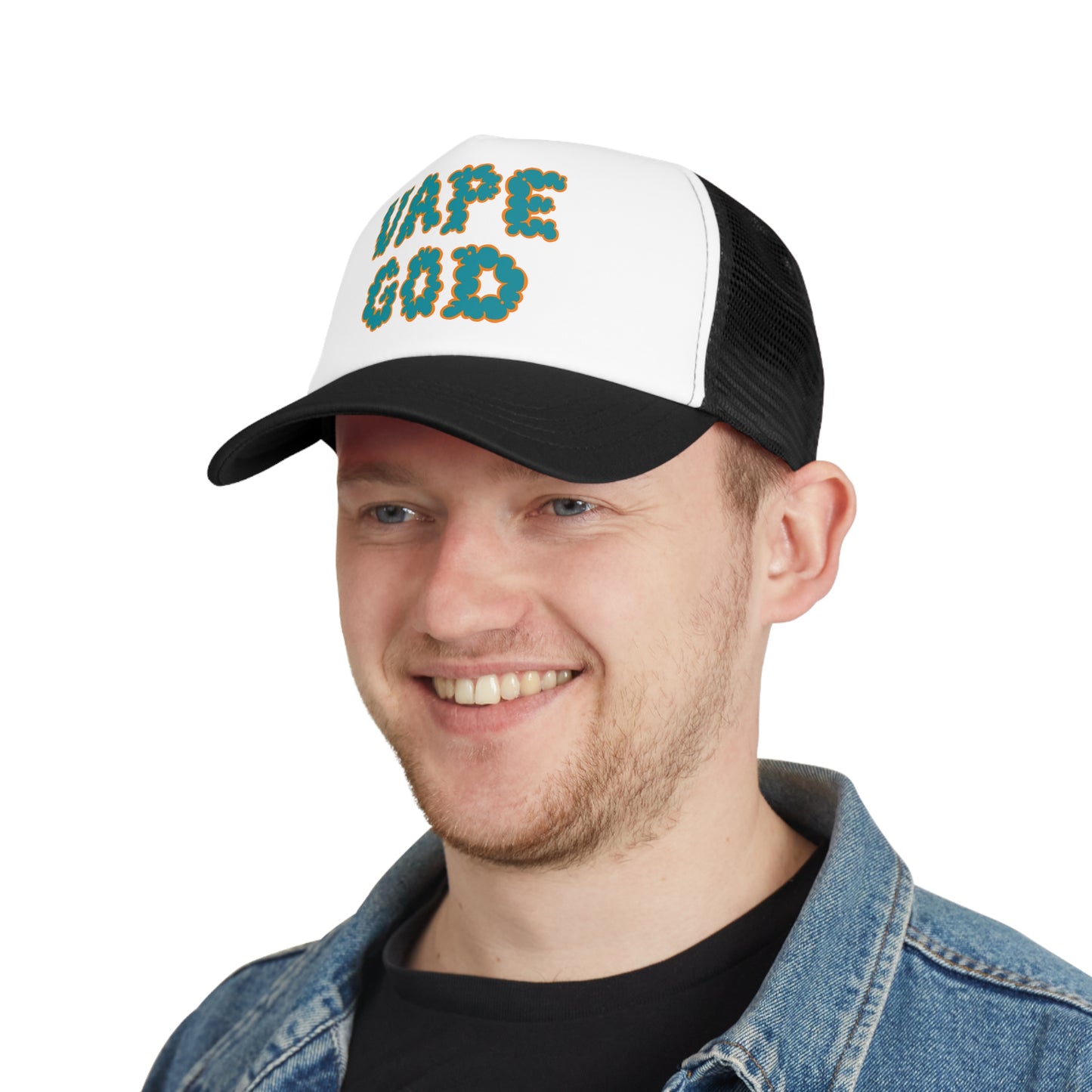 Vape God (Miami Aqua) trucker hat