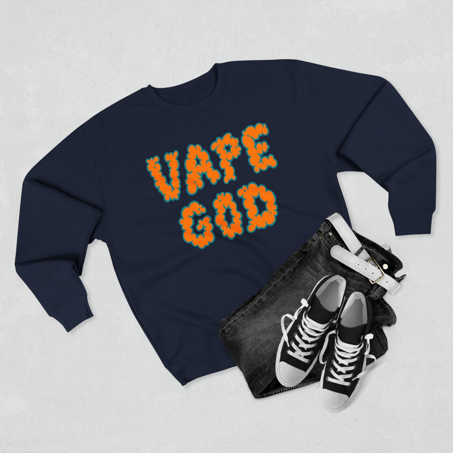 Vape God (Miami Orange) crewneck sweatshirt