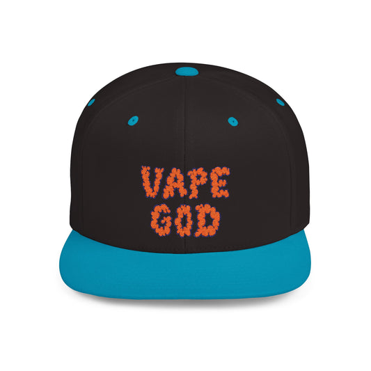 Vape God (Miami Orange) embroidered flat bill snapback hat