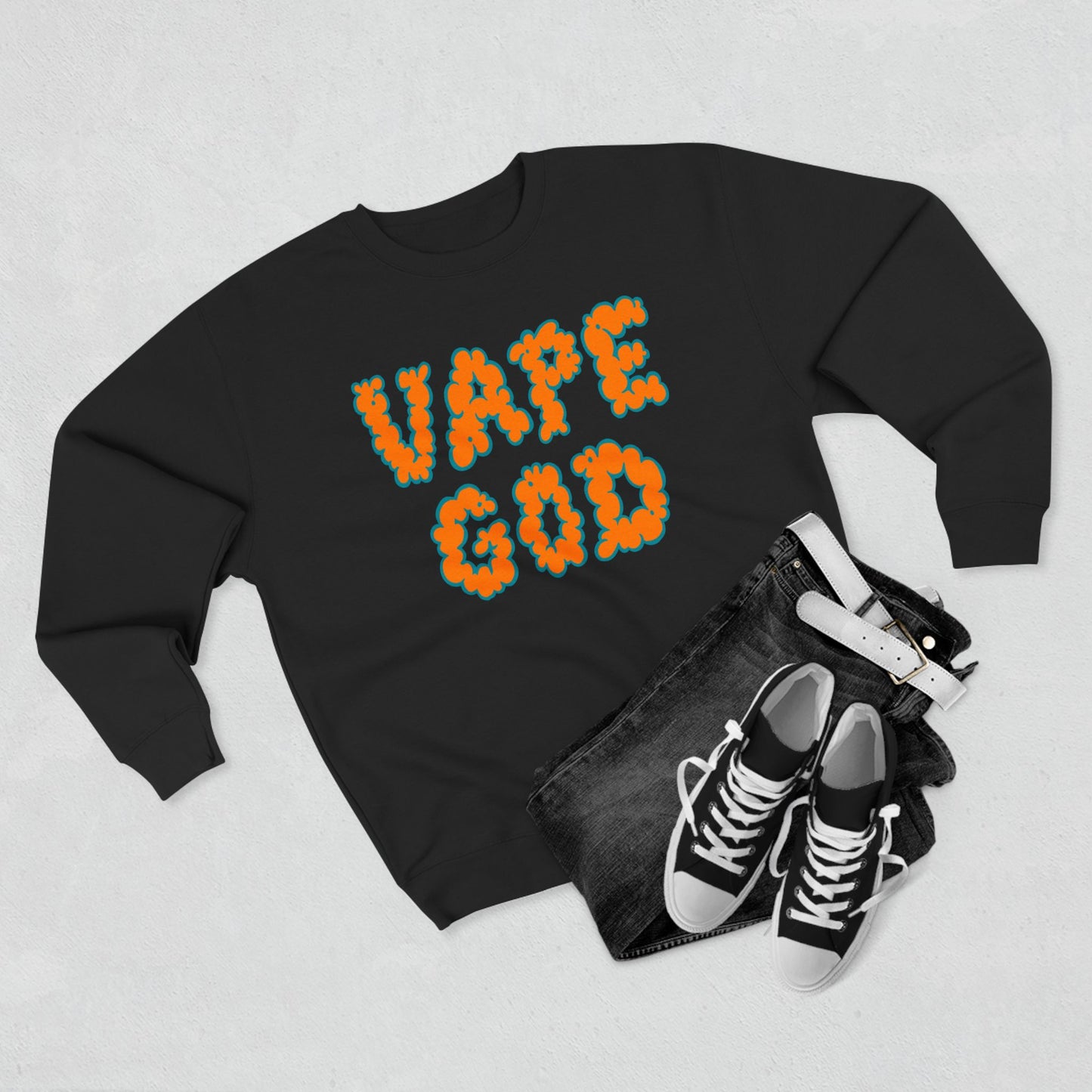 Vape God (Miami Orange) crewneck sweatshirt
