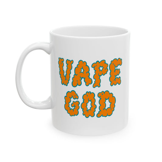 Vape God (Miami Orange) ceramic mug (11oz, 15oz)