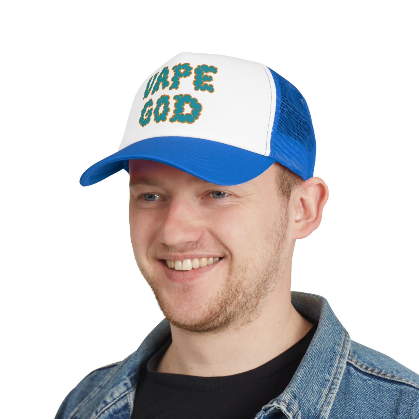 Vape God (Miami Aqua) trucker hat