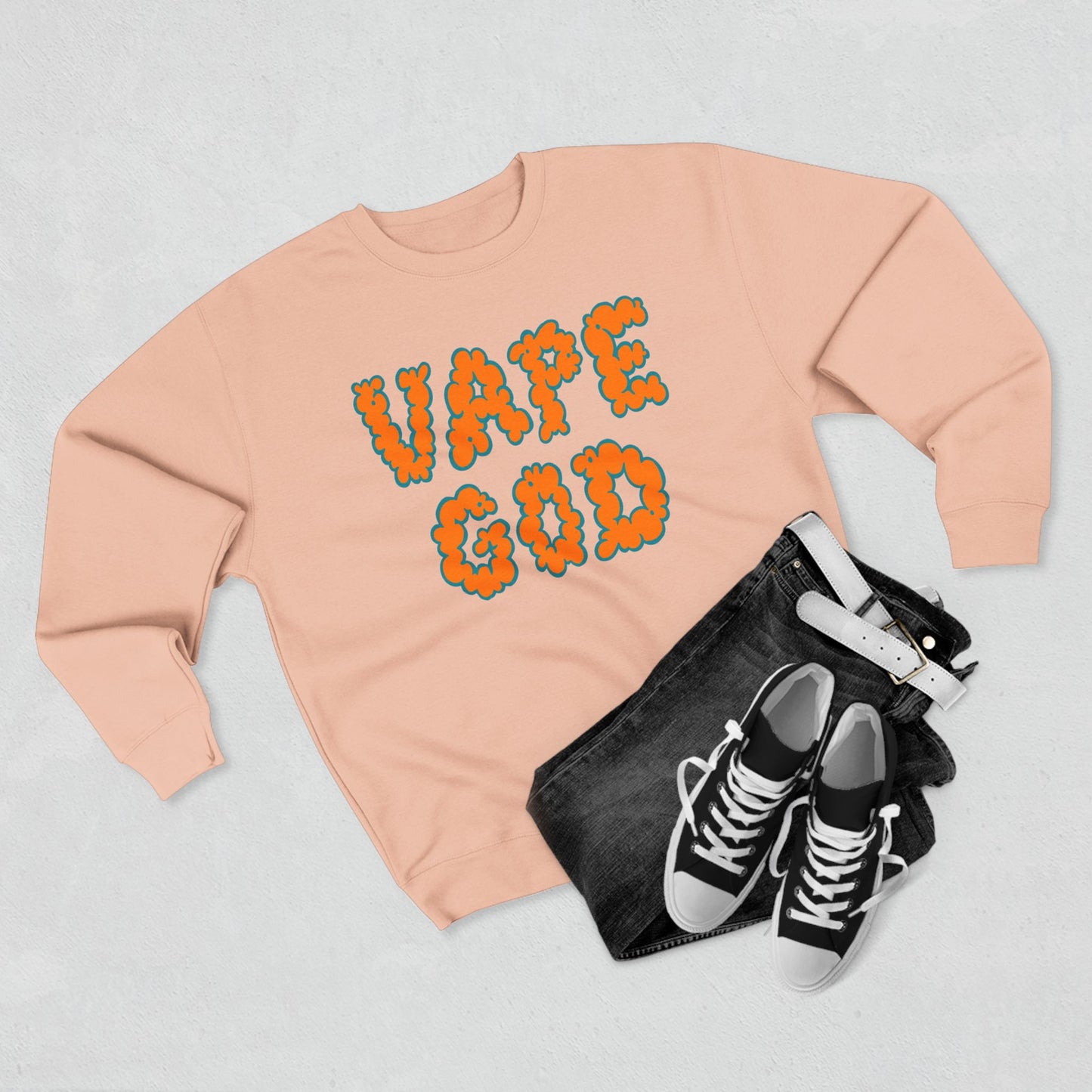 Vape God (Miami Orange) crewneck sweatshirt