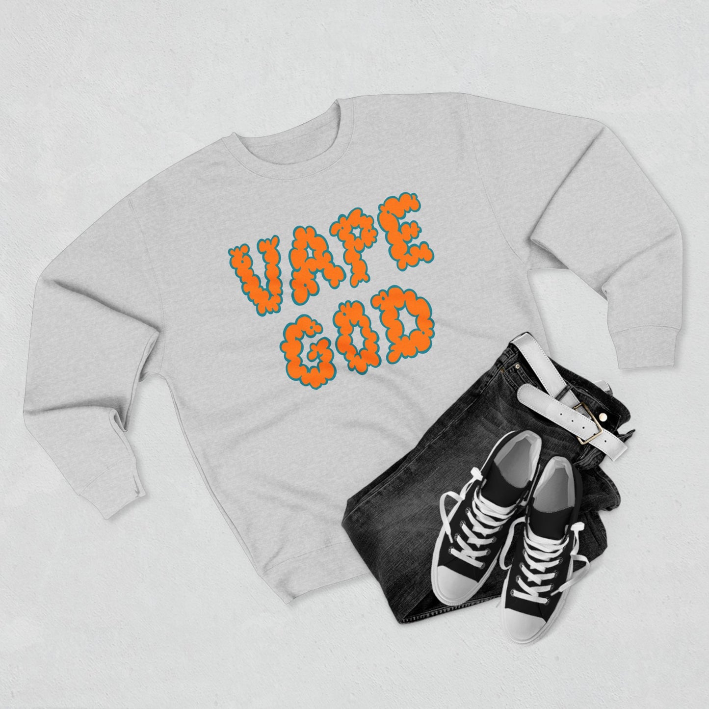 Vape God (Miami Orange) crewneck sweatshirt